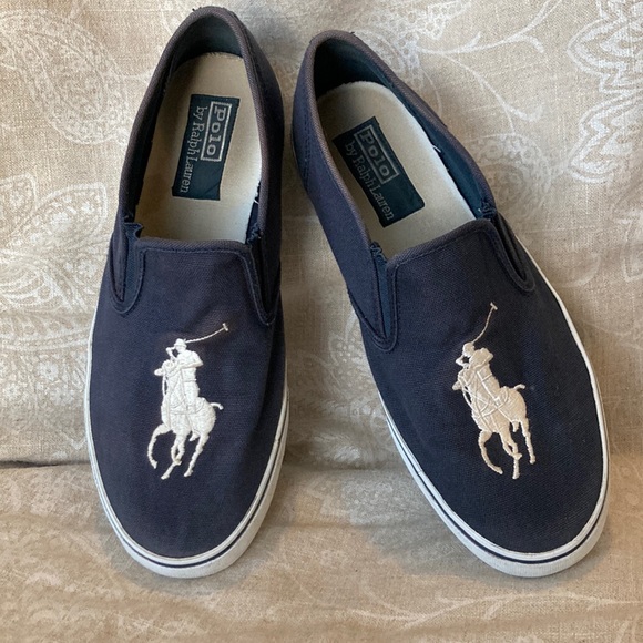 Polo 9s Slipon Canvas Sneakers Big Pony 